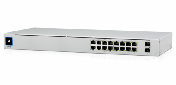 Ubiquiti USW-16-POE 16-Port UniFi Gigabit Managed PoE+ Switch, Gen2, 2x SFP, 8x PoE+ Ports