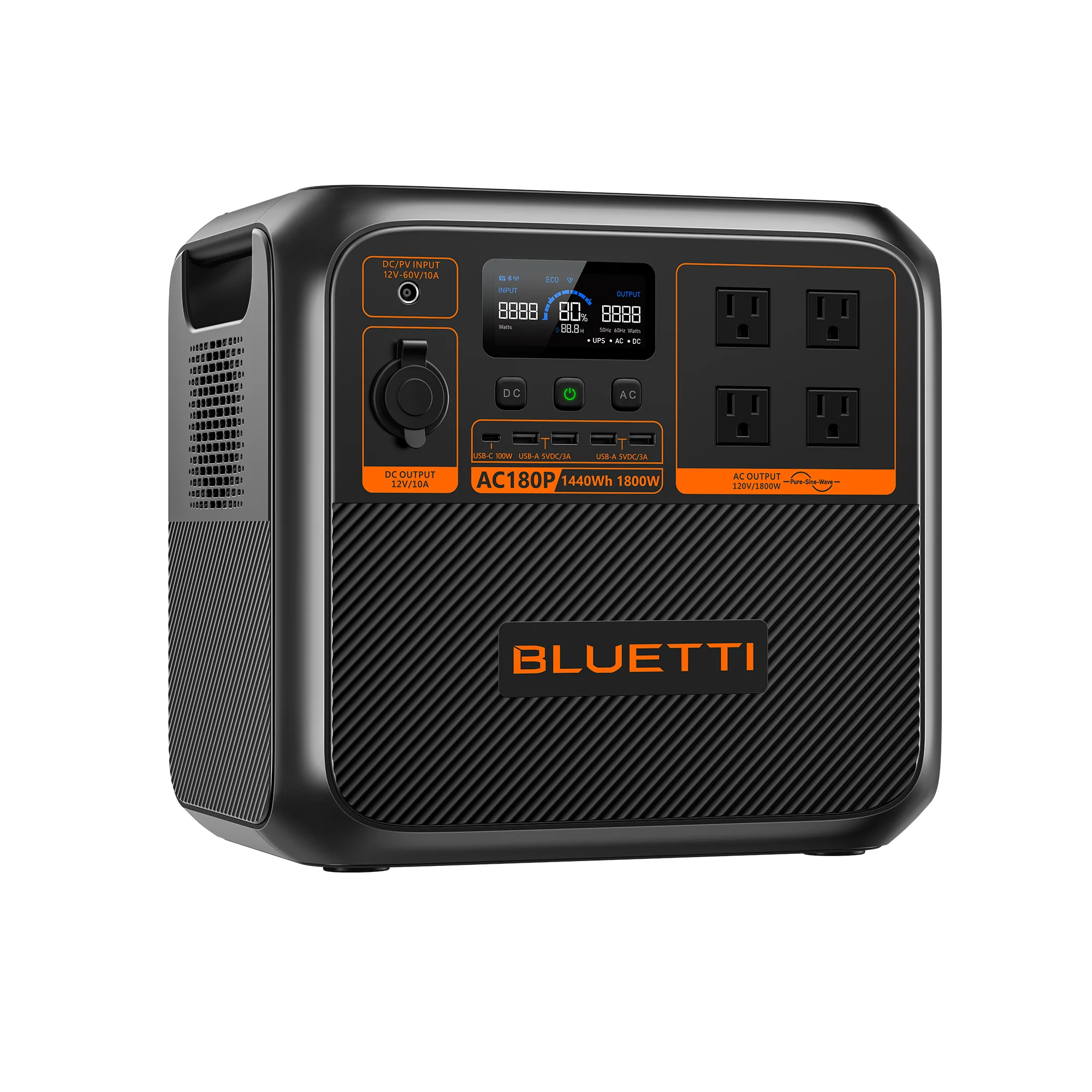 BLUETTI AC180P Solar Portable Power Station | 1,800W 1,440Wh - Image 4