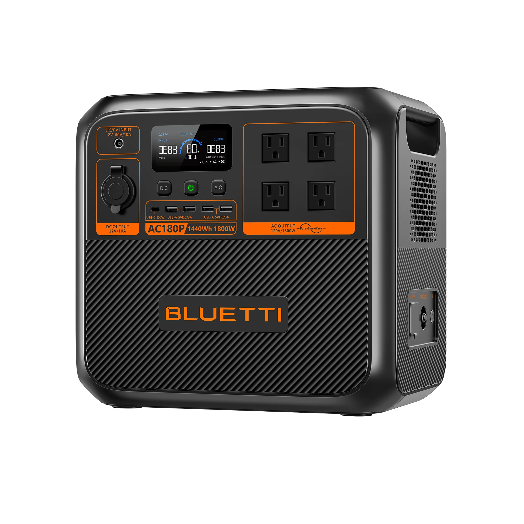 BLUETTI AC180P Solar Portable Power Station | 1,800W 1,440Wh - Image 3