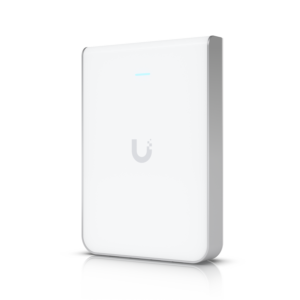 Ubiquiti U6-IW In-Wall Access Point, WiFi 6, 5.3 Gbps, 1x GbE PoE in, 4x GbE RJ45