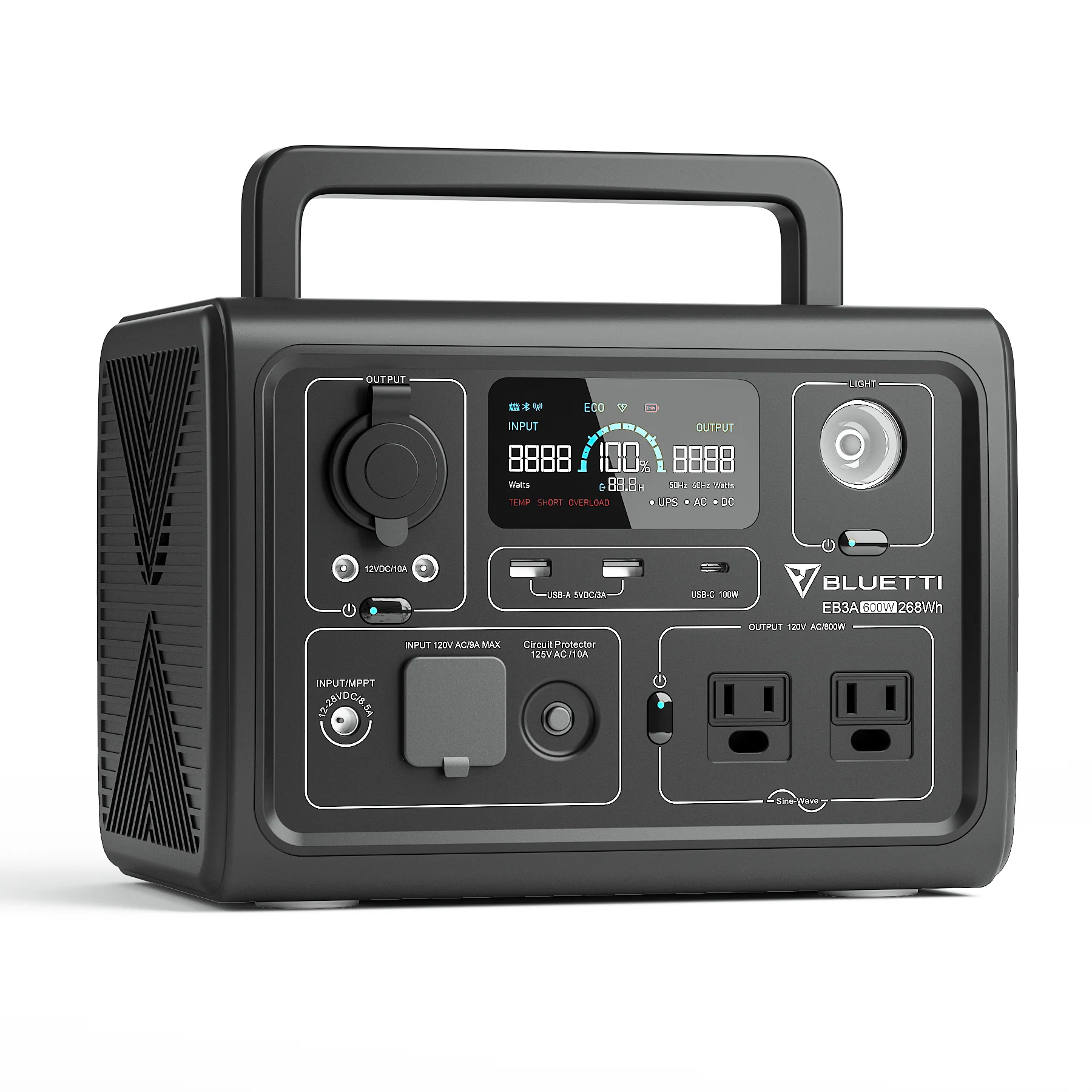 BLUETTI EB3A Portable Power Station | 600W 268Wh - Image 4