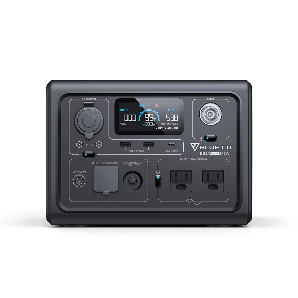 BLUETTI EB3A Portable Power Station | 600W 268Wh - Image 3