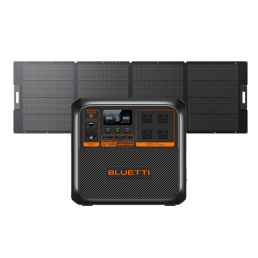 BLUETTI AC180P Solar Portable Power Station | 1,800W 1,440Wh - Image 2