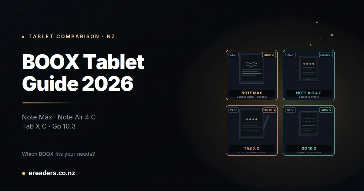 BOOX Tablet Comparison NZ 2026