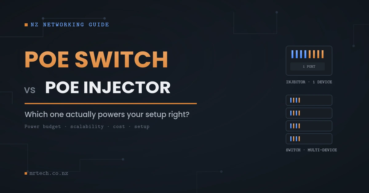 PoE Switch vs PoE Injector